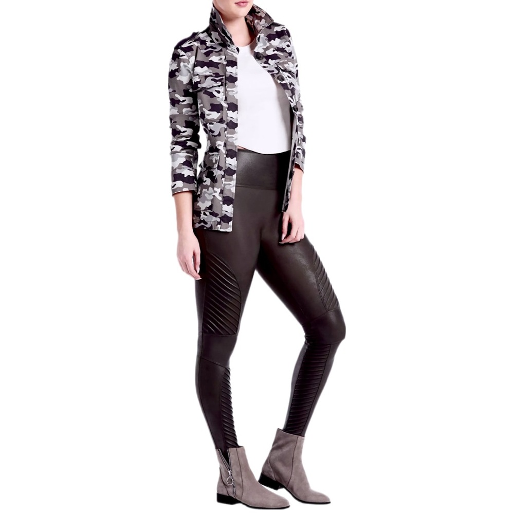 Spanx Faux Leather Moto Leggings XS - Picture 1 of 6